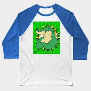 Crocodile Muscles Trained Sports Baseball T-Shirt